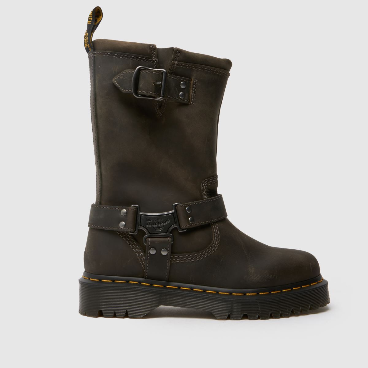 Dr. Martens Anistone magassarkú csizma szürke színben