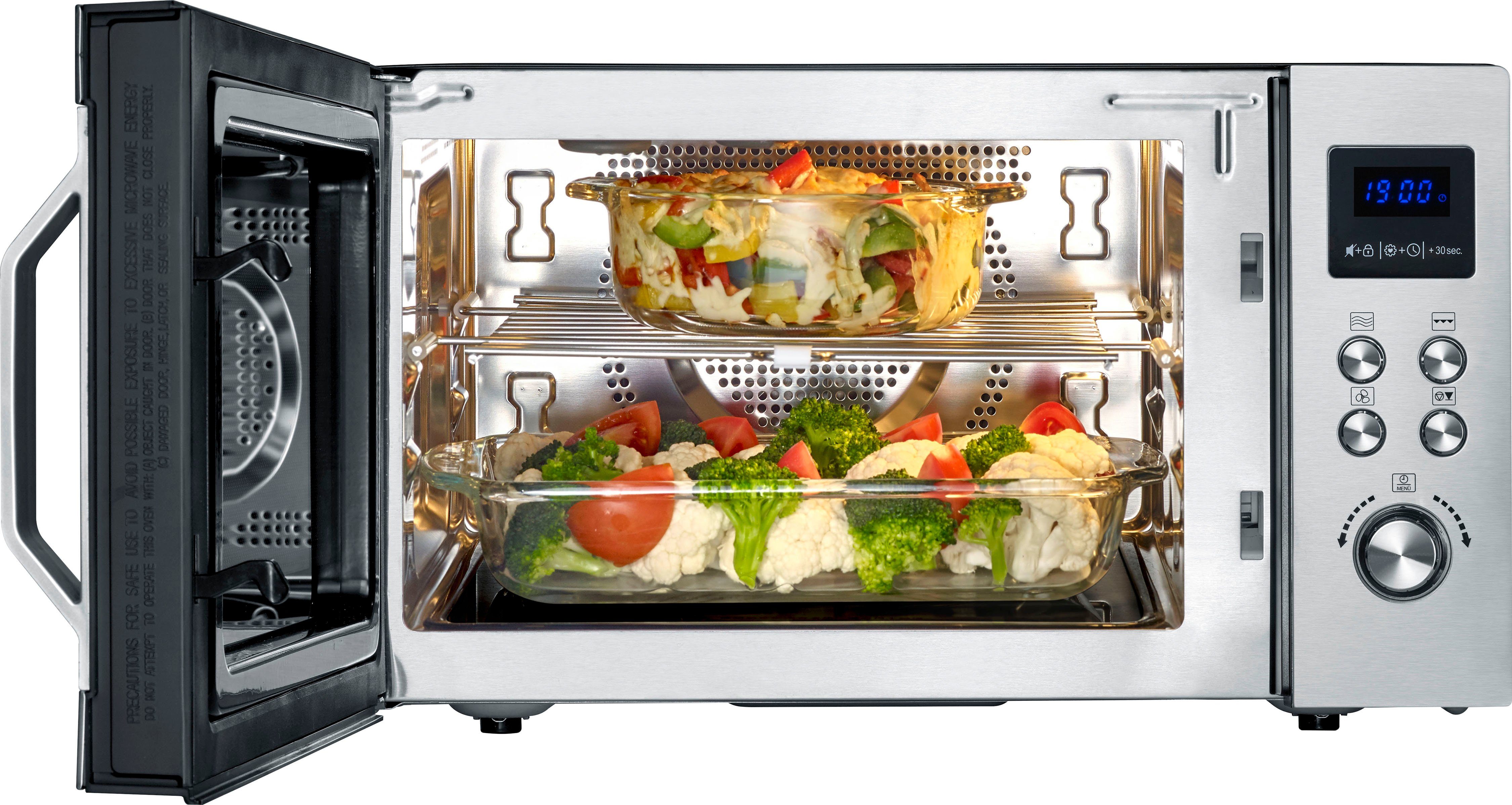 Severin Mikrowelle MW 7777, Grill, Heißluft, Mikrowelle, 25 l, mit 8 Automatikprogrammen