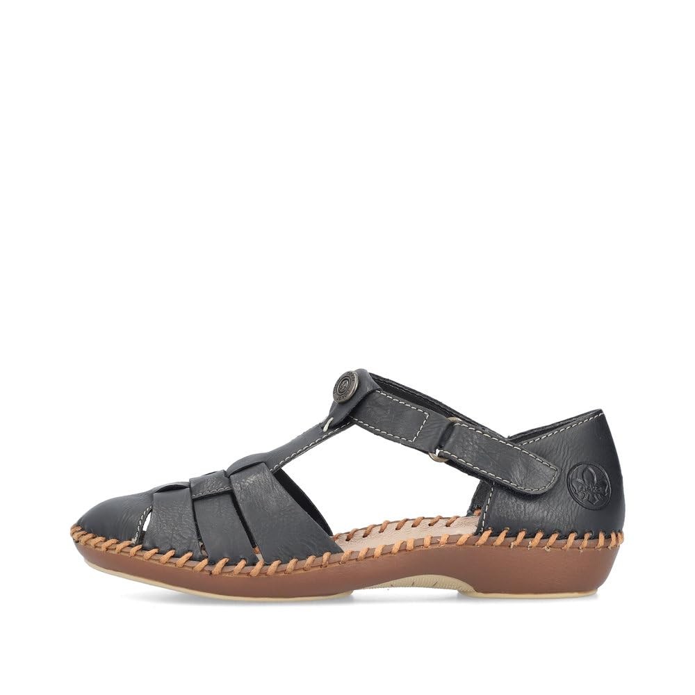 RIEKER Sportliche Slipper schwarz