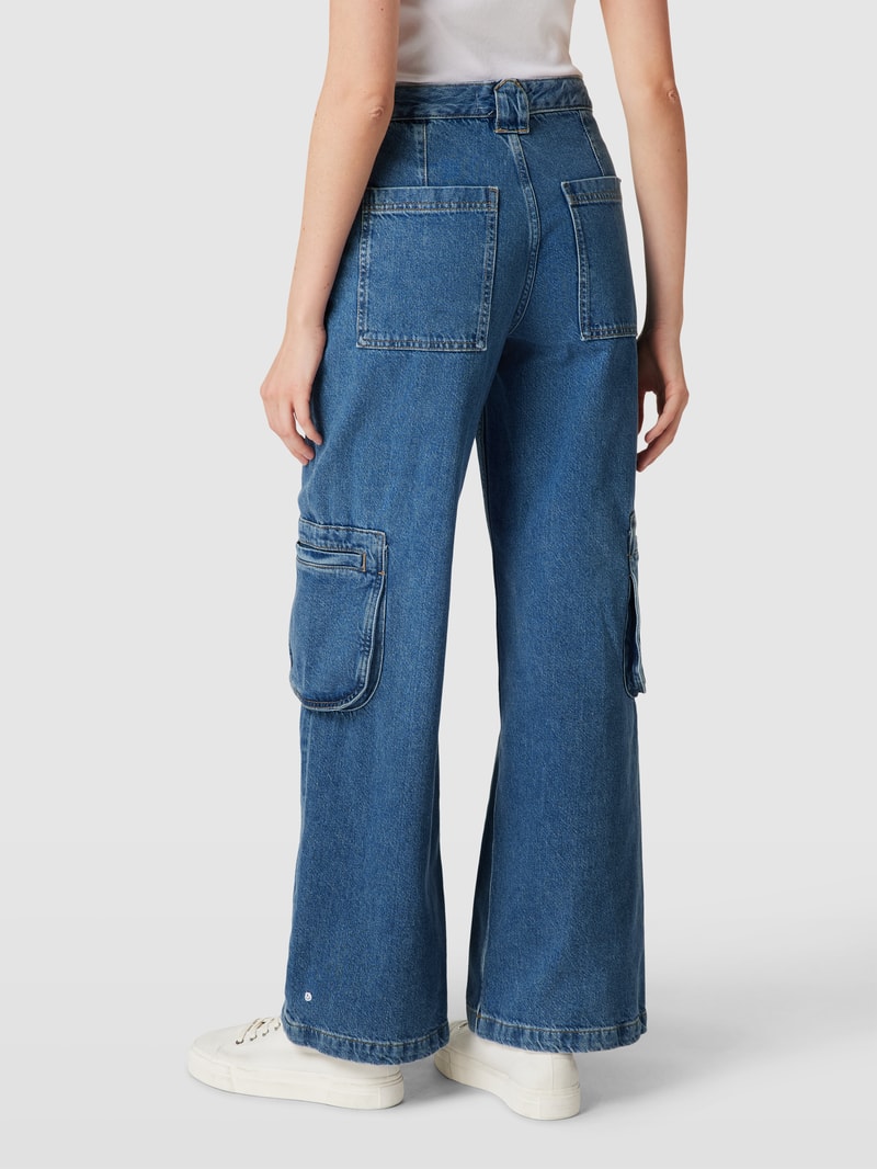 Jeans mit Cargotaschen Modell 'ROMY' in blau