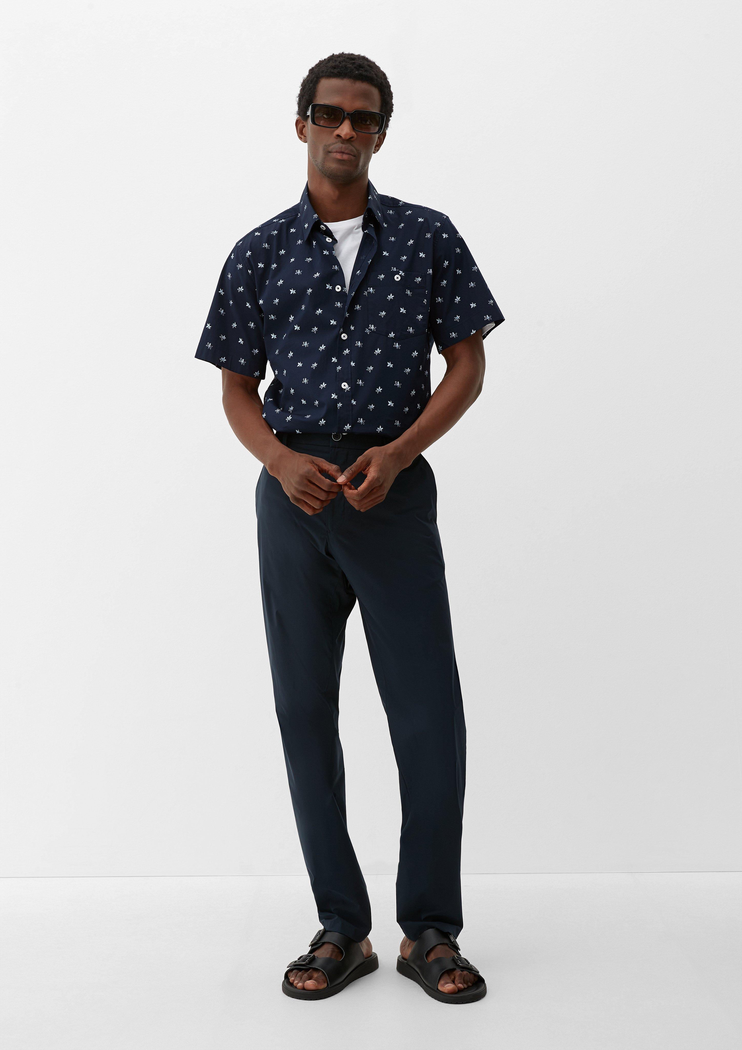 Slim: Kurzarmhemd aus Baumwollstretch  2130995-59A1