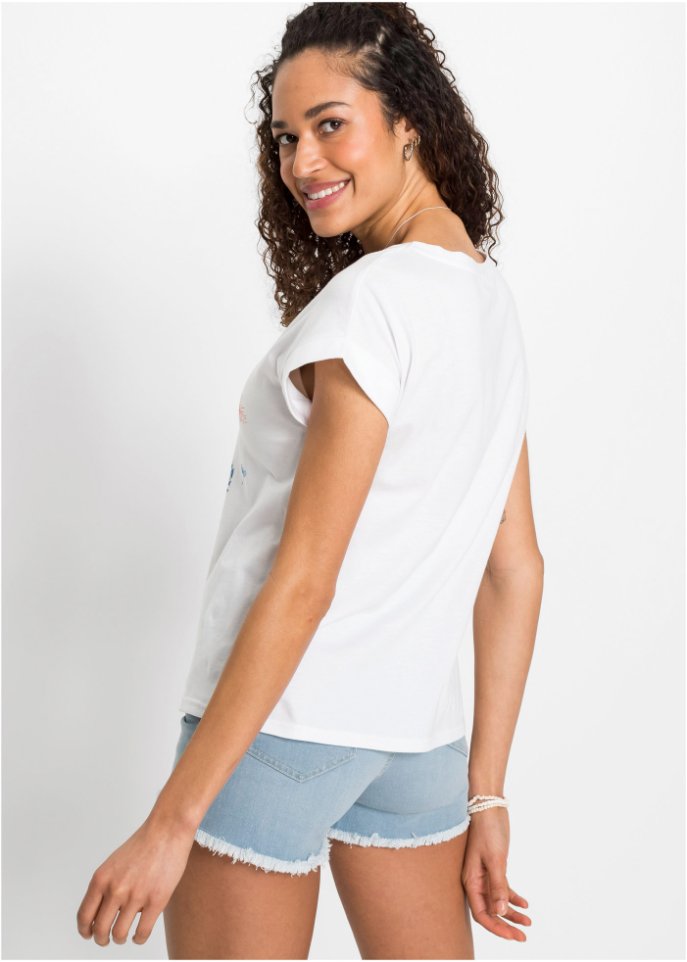 T-Shirt mit floralem Print