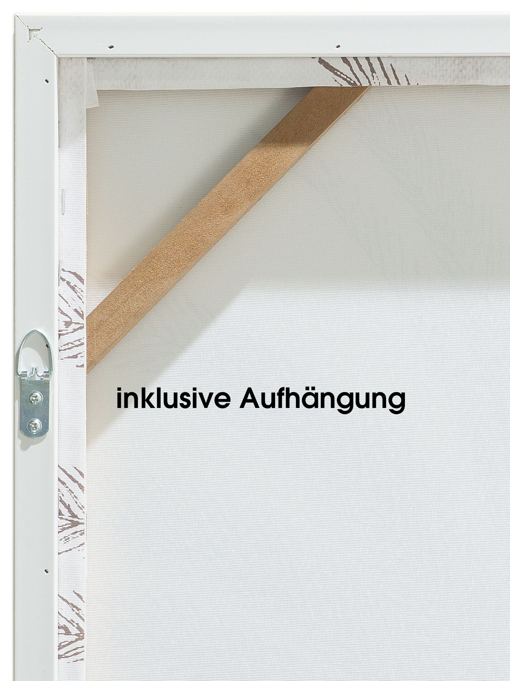 Palamos Leinwand-Druck-gerahmt, Beige