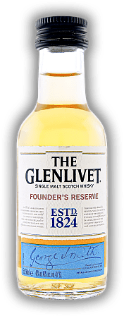 Glenlivet Founders Reserve 0,05 Liter Glenlivet Founders Reserve 0,05 Liter Sanft und geprägt von einzigartig fruchtigen Noten - ein perfekter Whisky für Malt-Einsteiger. 0,05	 Liter - Vol 40%