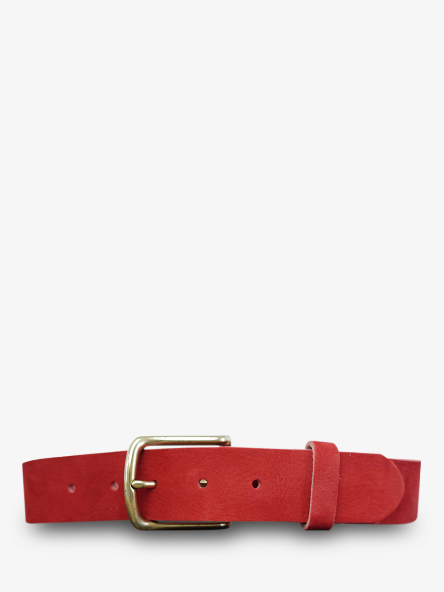 LaCeinture Magnifique Nubuck - 35mm - Rouge Carmin