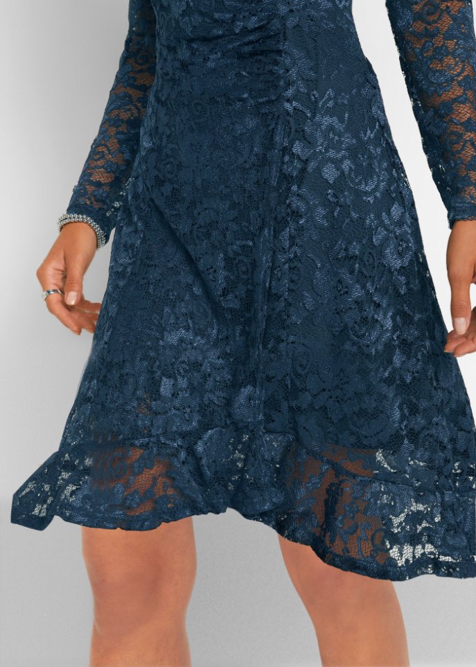 Spitzenkleid in Wickeloptik