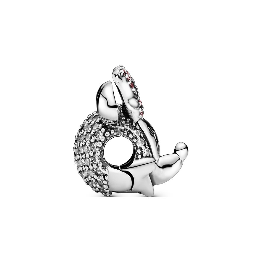 Pandora Charm x Pandora Minnie Maus mit rosafarbener Pavé-Schleife Clip