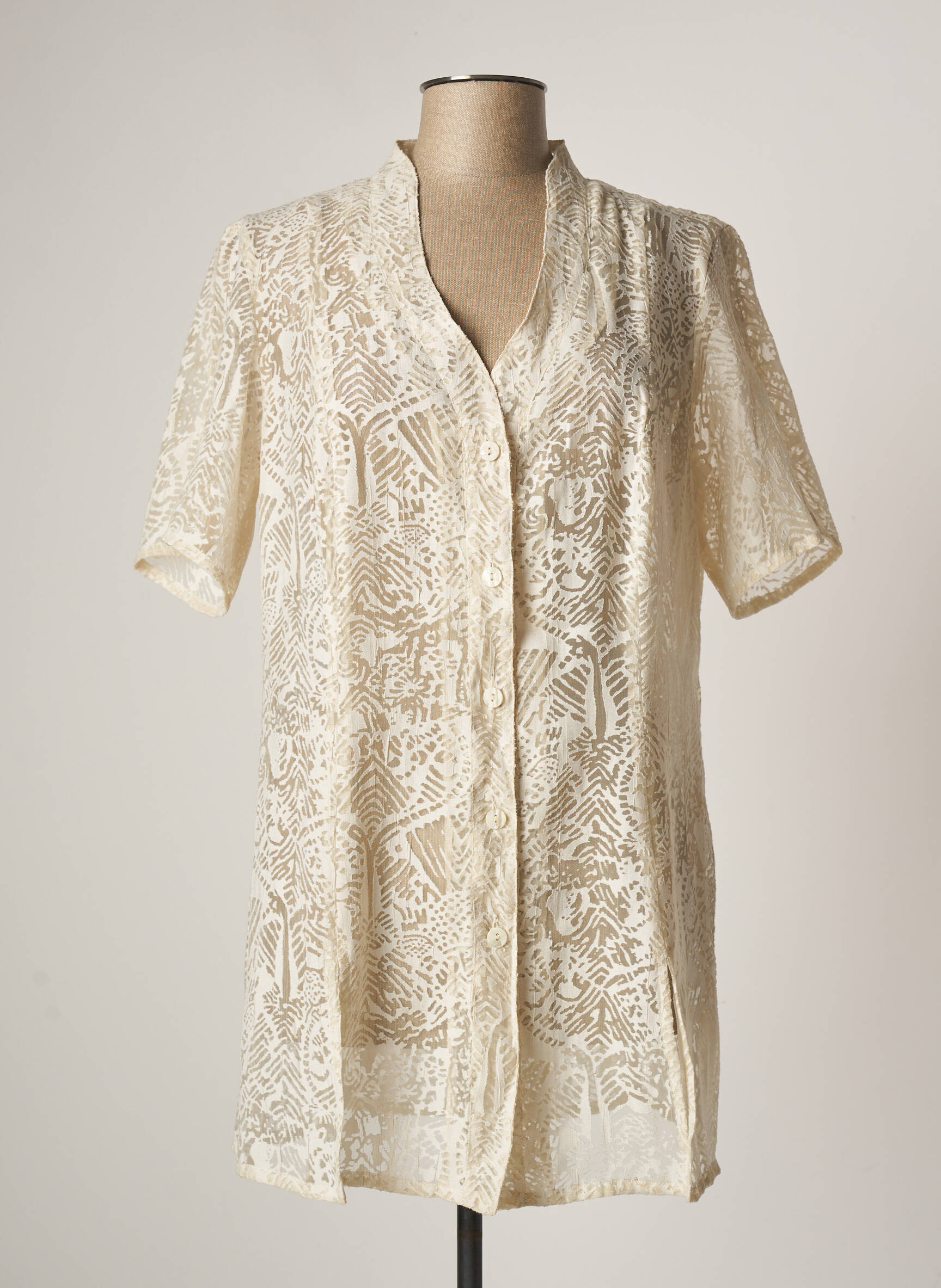 Christian Marry Tuniquemanchecourte Femme couleur beige