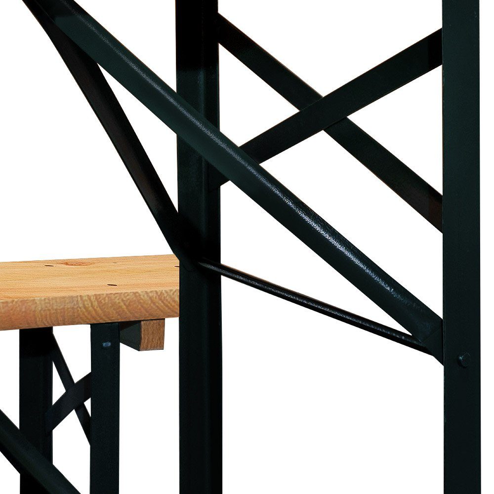Casaria Bierzeltgarnitur, (3-tlg), 170cm Klappbar Stabil 3 Teilig 2x Bierbank 1x Breiter Tisch Holz