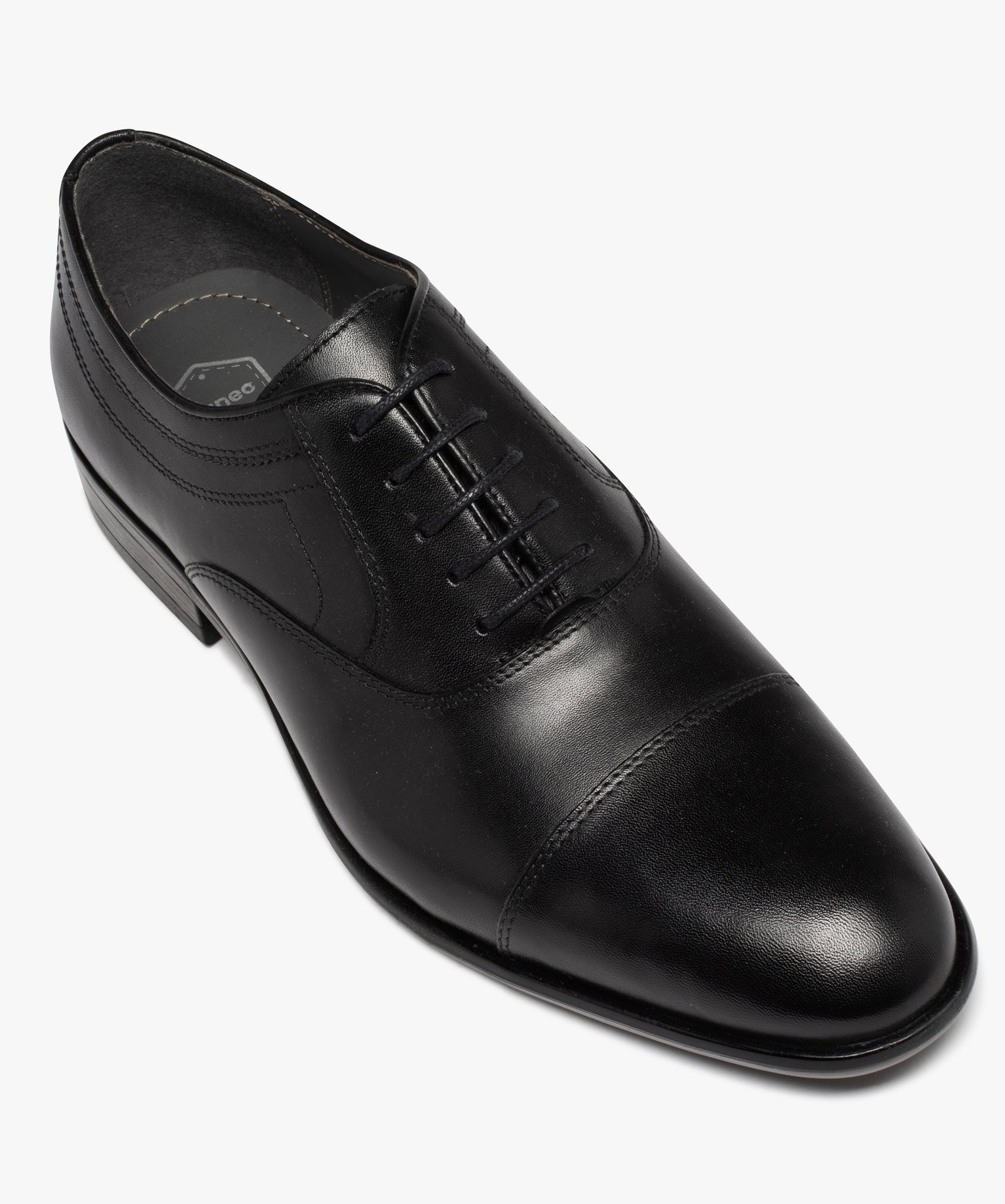 Derbies homme classiques dessus en cuir uni - Taneo noir | GEMO