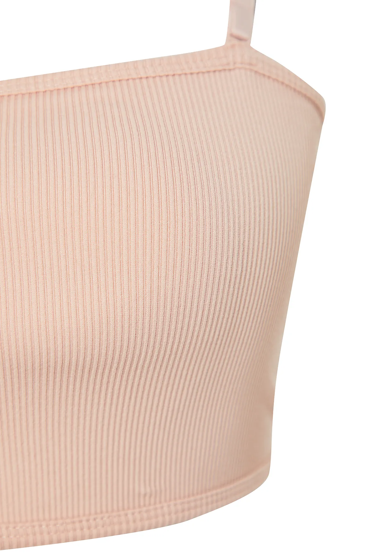 Trendyol Collection  Skin Seamless/Nahtloser Trägerloser BH mit Trägern aus überzogenem Strick THMSS24SU00048