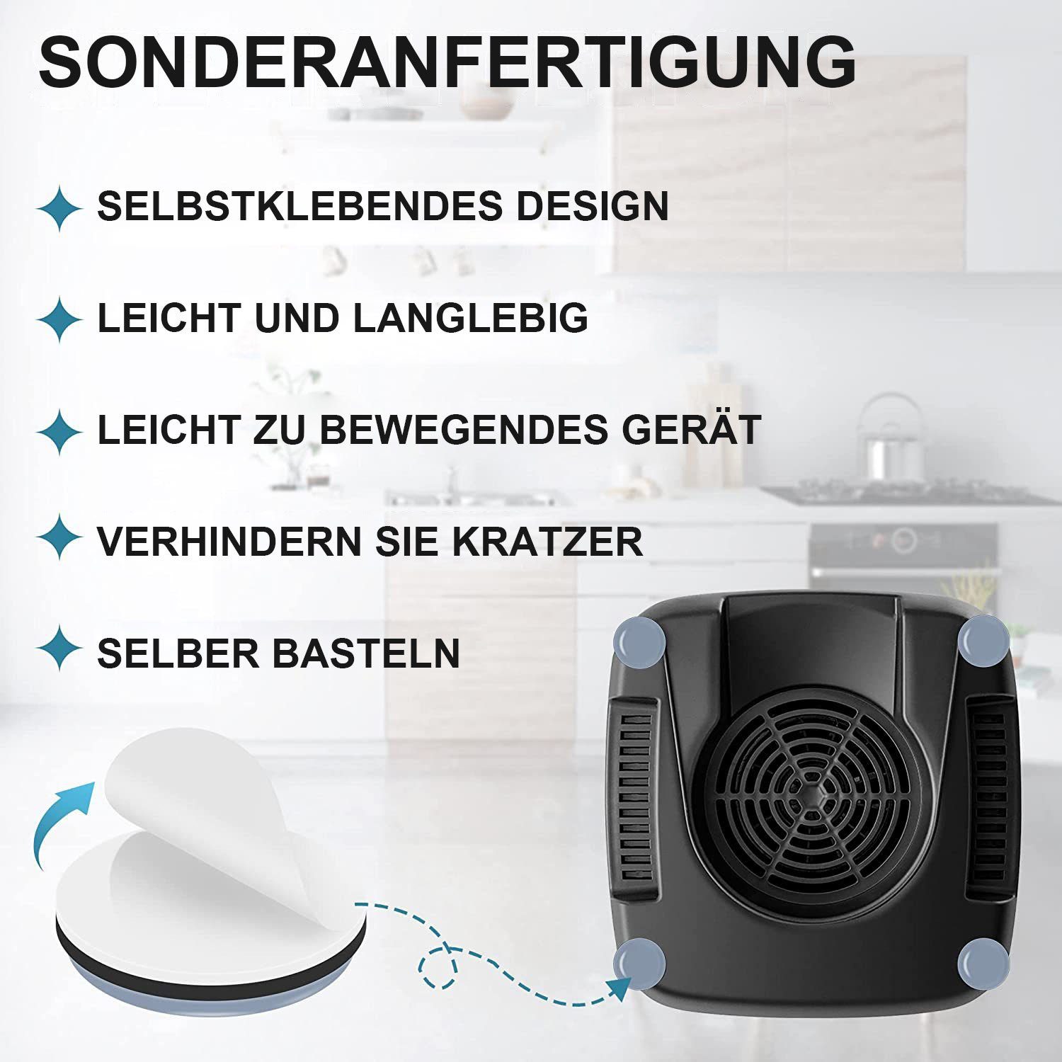TOPMELON Möbelfuß Küchenutensilien Geräteschieber, 24 Stück