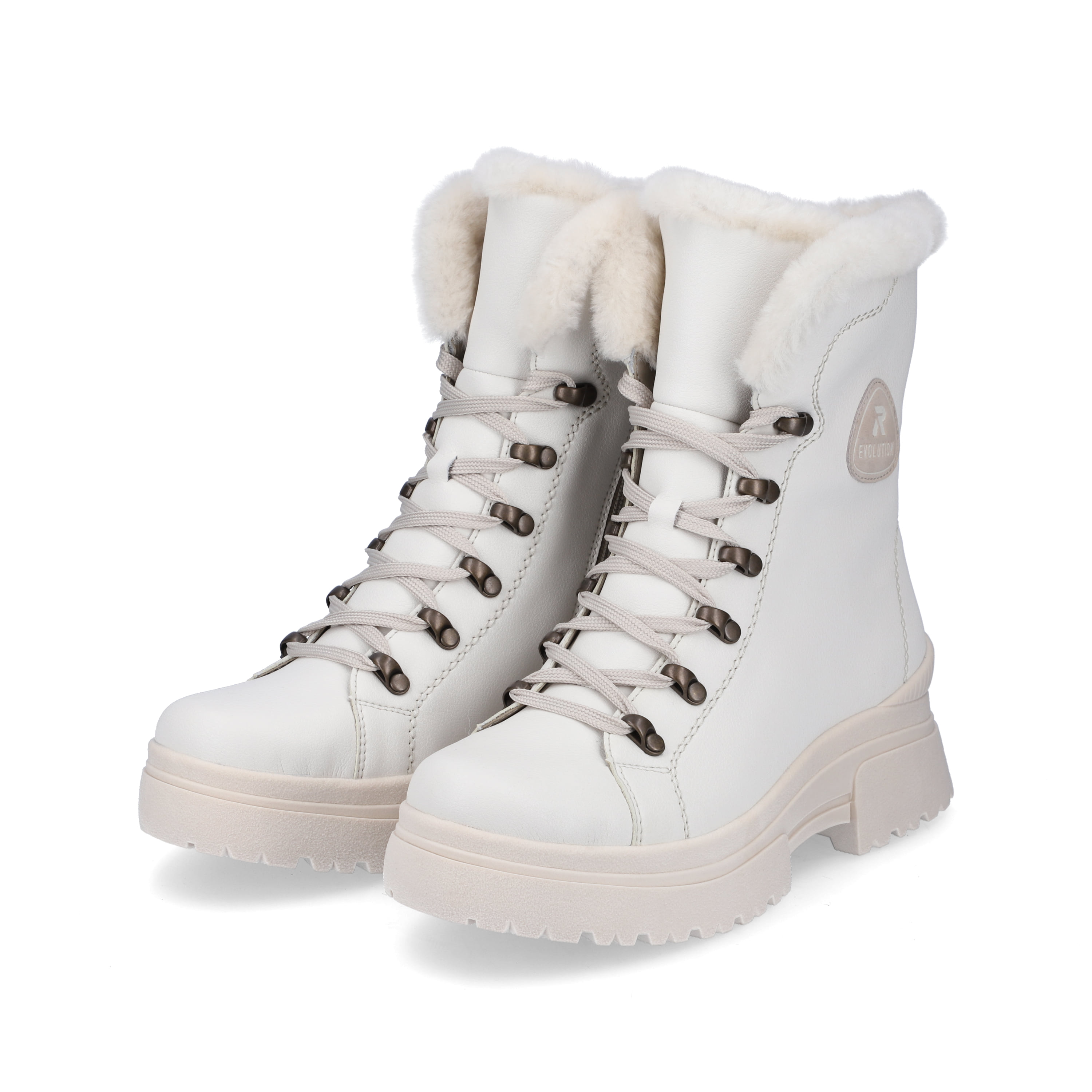 Rieker Damen Schnürstiefel frost white