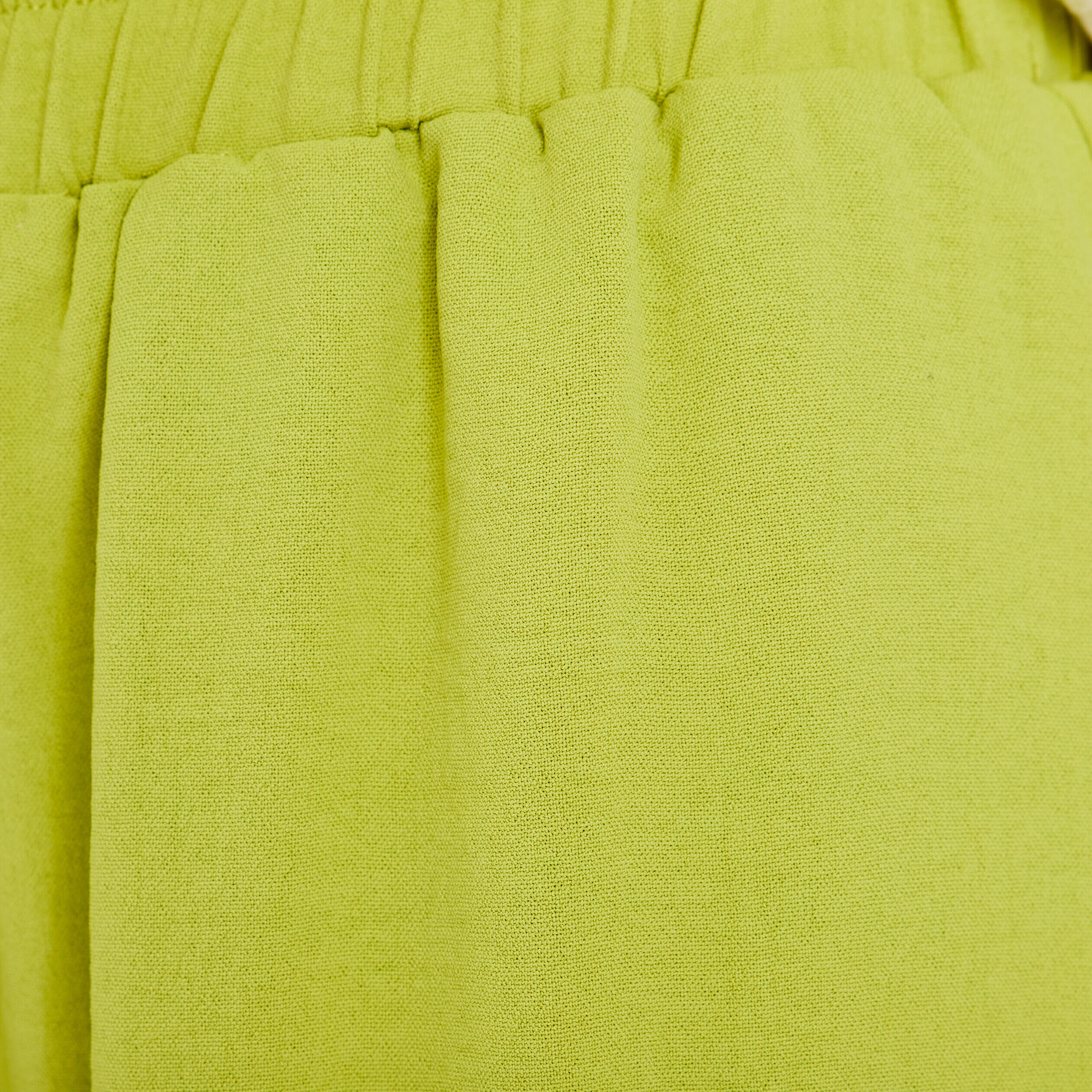Pantalon droit fluide vert anis femme | Cache Cache