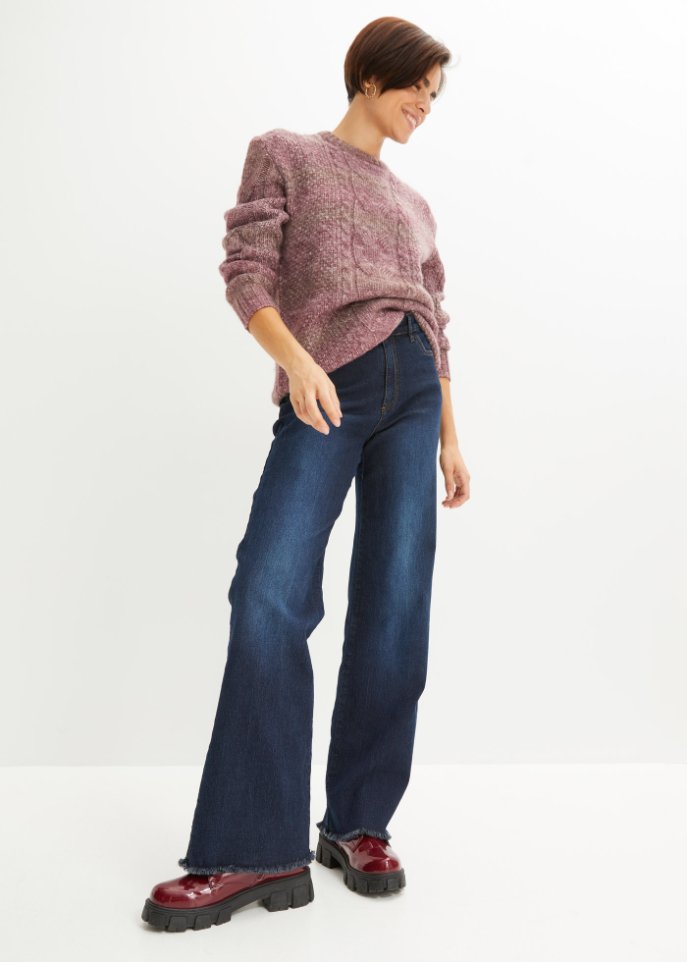 Pullover in Melange-Optik