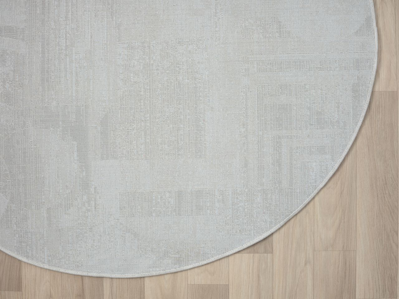 MyFlair Teppich Violet, 120cm x 120cm, Farbe Beige, rund, Florhöhe 10mm