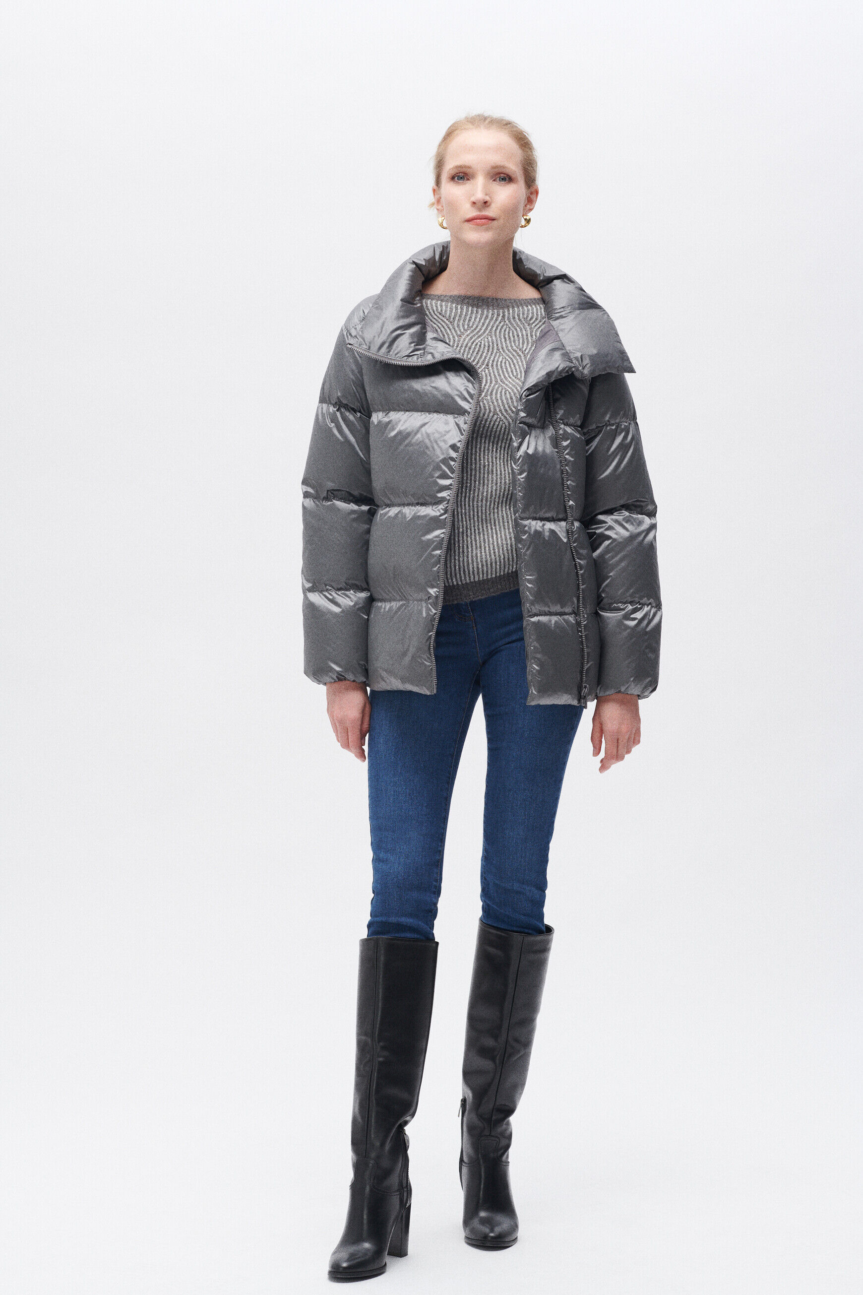 Doudoune gedeon gris fonce femme
