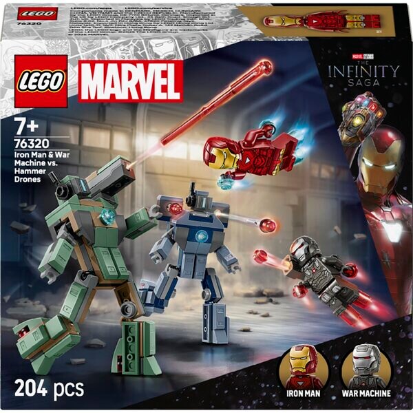 LEGO Marvel 76320 Iron Man ja sotakone vastaan Hammer-droonit