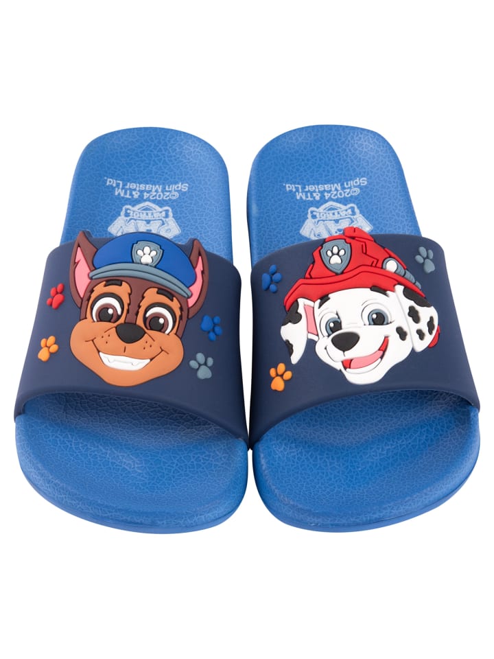 Paw Patrol Paw Patrol Badelatschen Chase und Marshall Badeschlappen Badesandalen in blau günstig kaufen