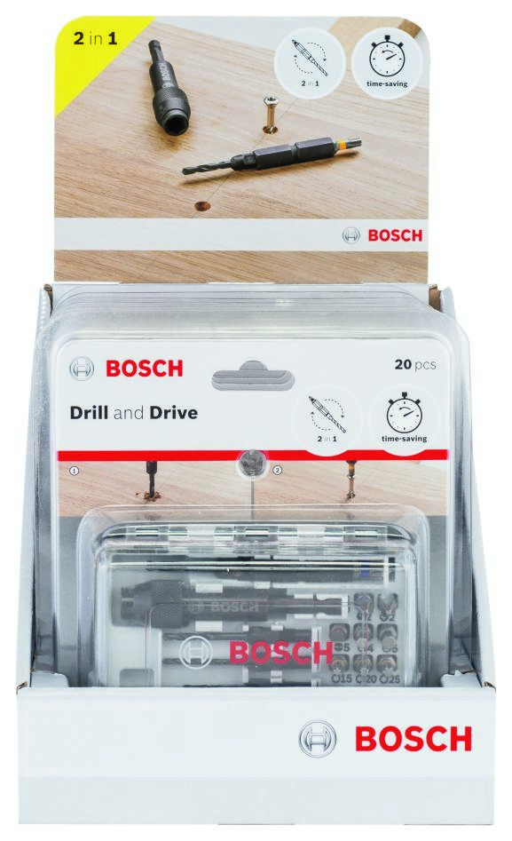 Bosch Blue Accessories 2607002786 fúró-csavarozó készlet, 20 darabos