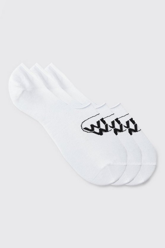 3er-Pack unsichtbare Socken mit Worldwide-Logo