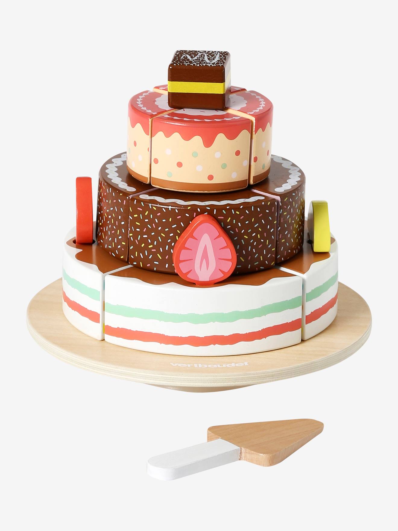 Vertbaudet Kinder Obsttorte aus Holz FSC - weiß