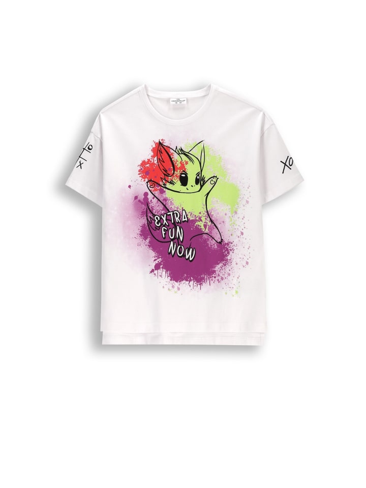 Coccodrillo T-Shirt mit kurzem Ärmel in weiß günstig kaufen