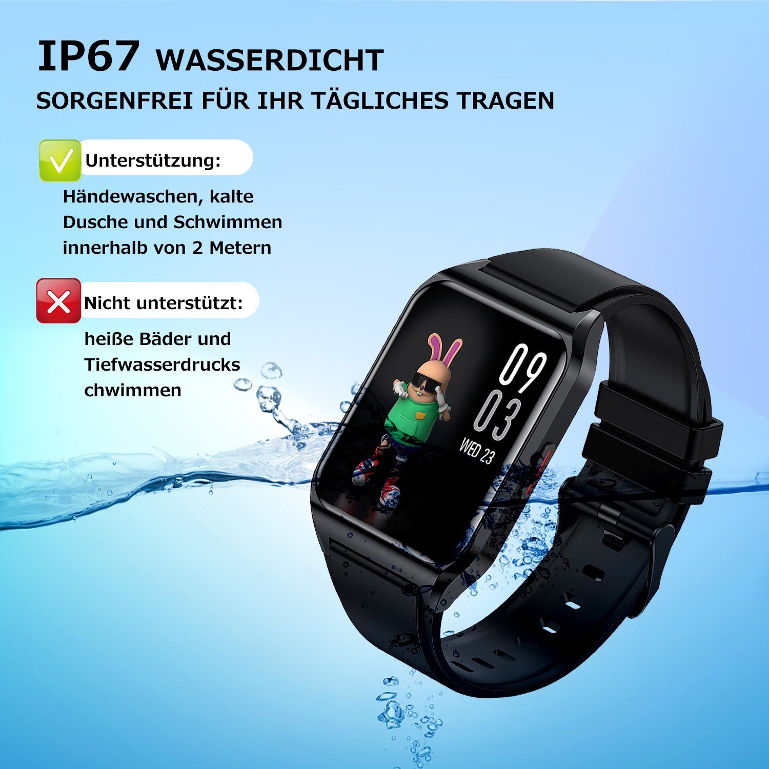 Mutoy Smartwatch, Fitness Tracker Uhr mit Anruffunktion für Damen Herren Smartwatch (1,69 Zoll HD Voll Touchscreen Zoll), mit Wechselband aus wechem Silikon und Milanaise Uhrenarmbänder, inkl.Ladestation(magneitsches Ladekabel), Herzfrequenz-Sensor