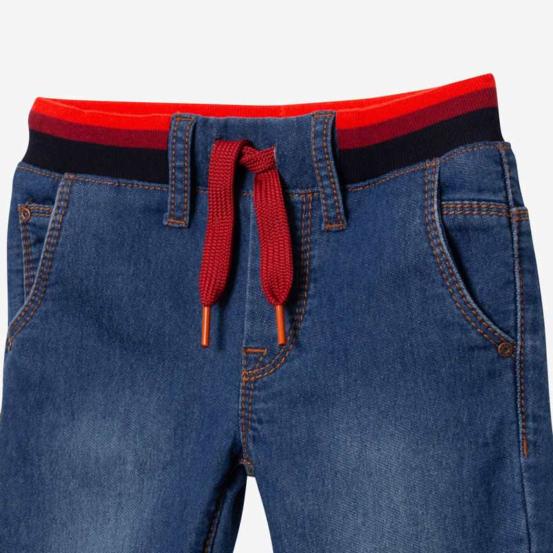 Jean bébé garçon ceinture rayée bleu Catimini