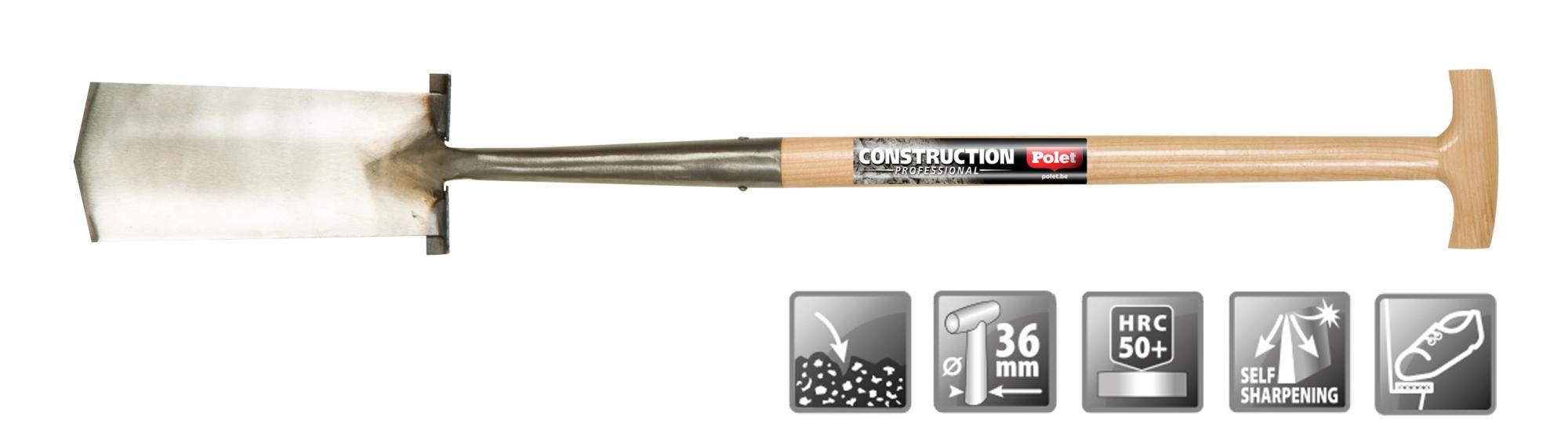 Polet 101020 Profesionalna lopata za kabele 320/135 2V T-ST 75CM