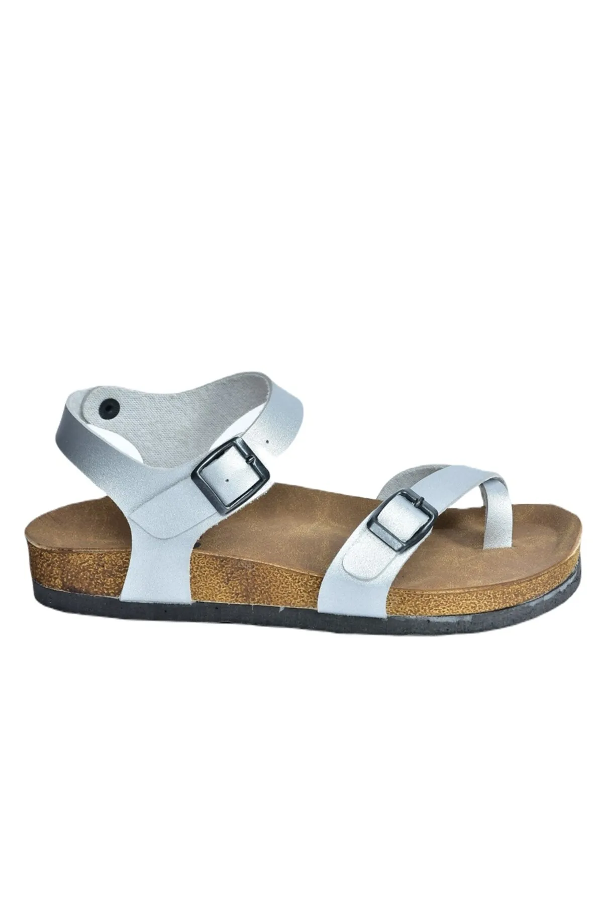 Fox Shoes  Silberne Damensandalen H777786009