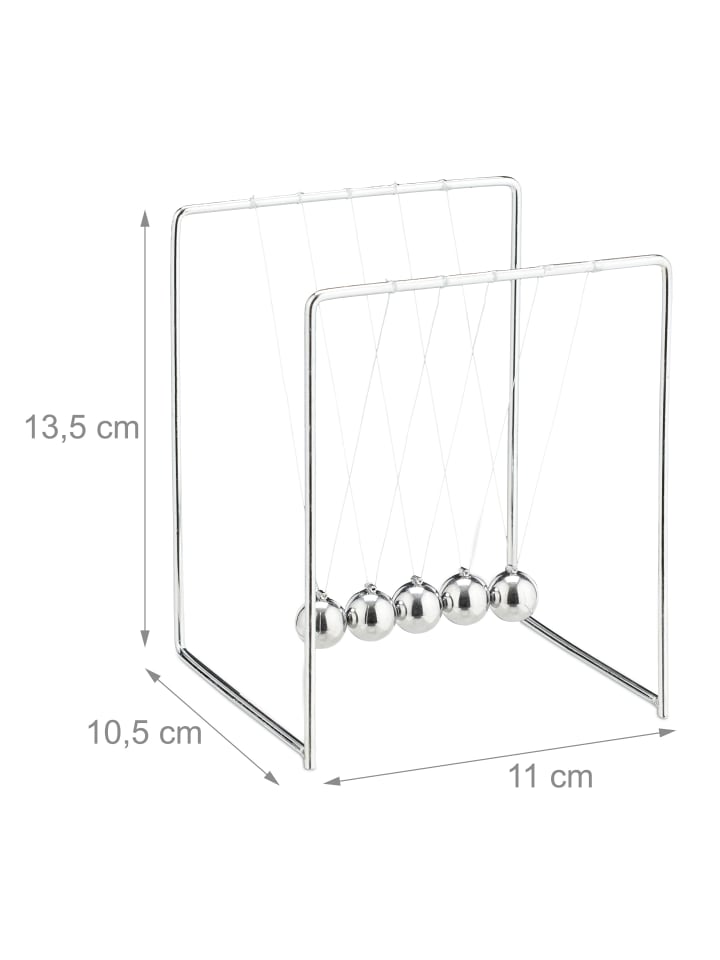 relaxdays Newton-Pendel in Silber günstig kaufen onesize