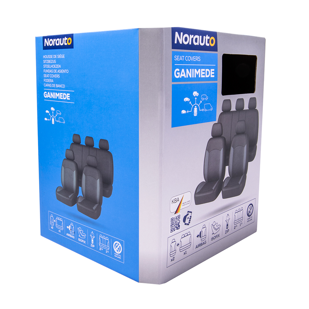 Set Norauto Ganimede Universal-Sitzbezüge grau/schwarz - ATU
