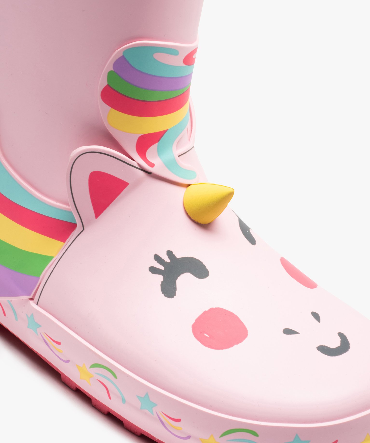 Bottes de pluie fille en caoutchouc forme licorne rose | GEMO