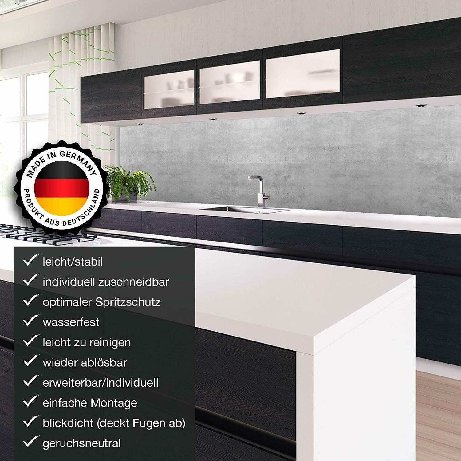 ROXUS Spritzschutz 1a Küchennischen Deko, Spritzschutz, Küchenrückwand, Wandschutz, Wandschutz,einfach leichte schnelle Montage