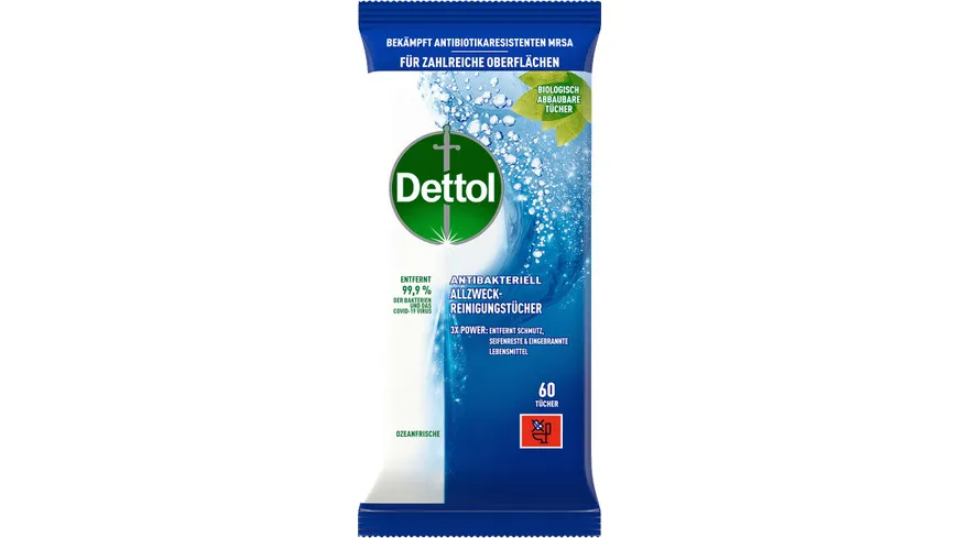 Dettol Allzweck-Reinigungs-Tücher Ozeanfrische