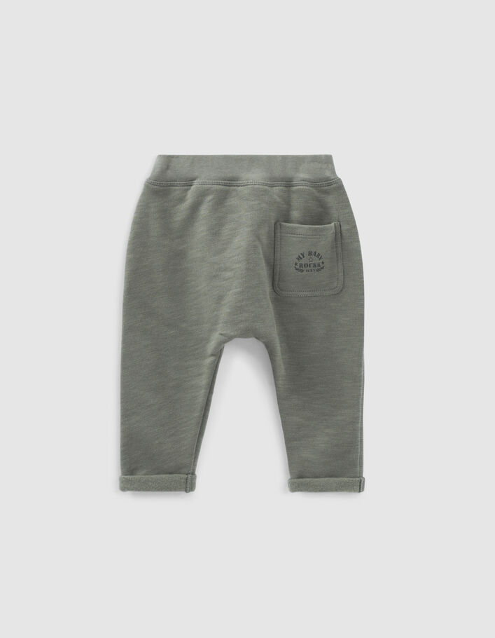 Pantalon kaki clair molleton bio bébé