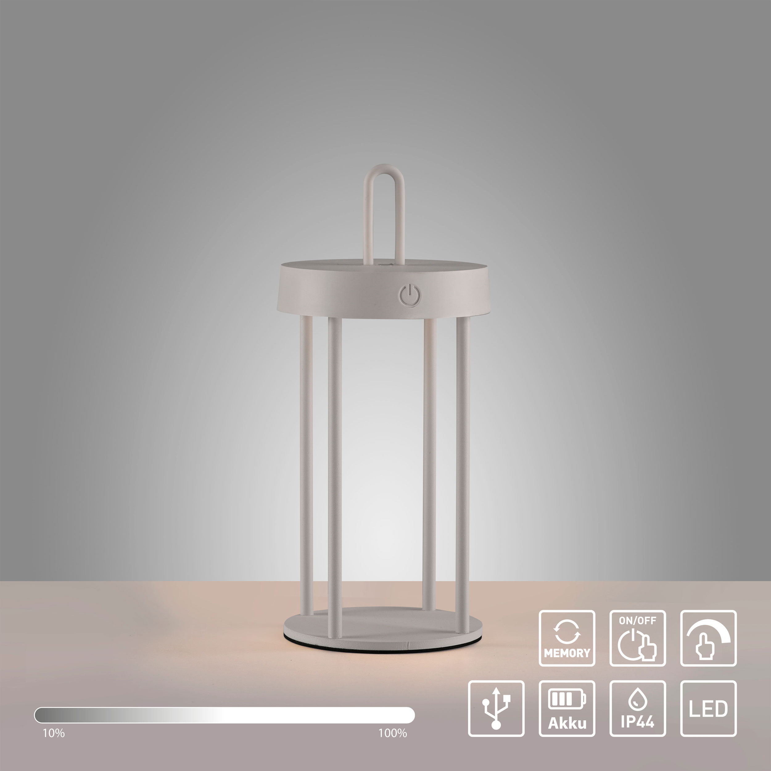 JUST LIGHT.LED-Akku-Tischleuchte 1flg