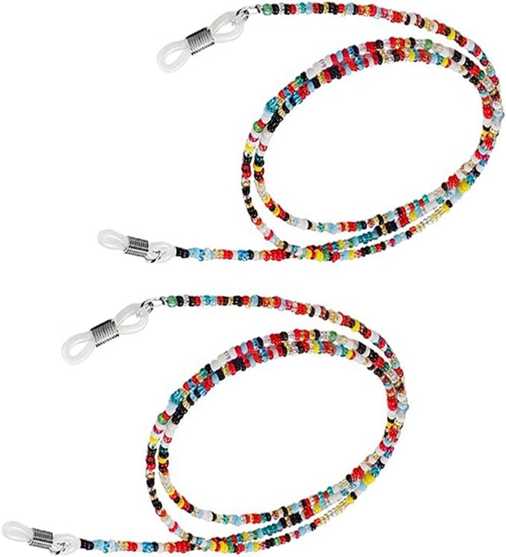 Ronner UG Brillenkette 2 Stück Brillenhalter Riemen Brillen Kette Halskette Kette Bunte