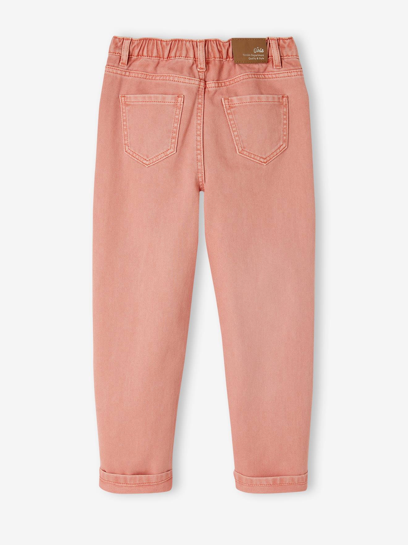 Vertbaudet Mädchen Mom-Hose, Hüftweite REGULAR - pfirsich