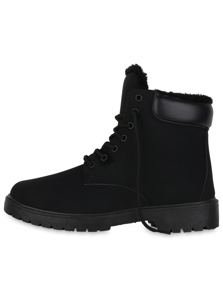VAN HILL Worker Boots Derek in Schwarz günstig kaufen