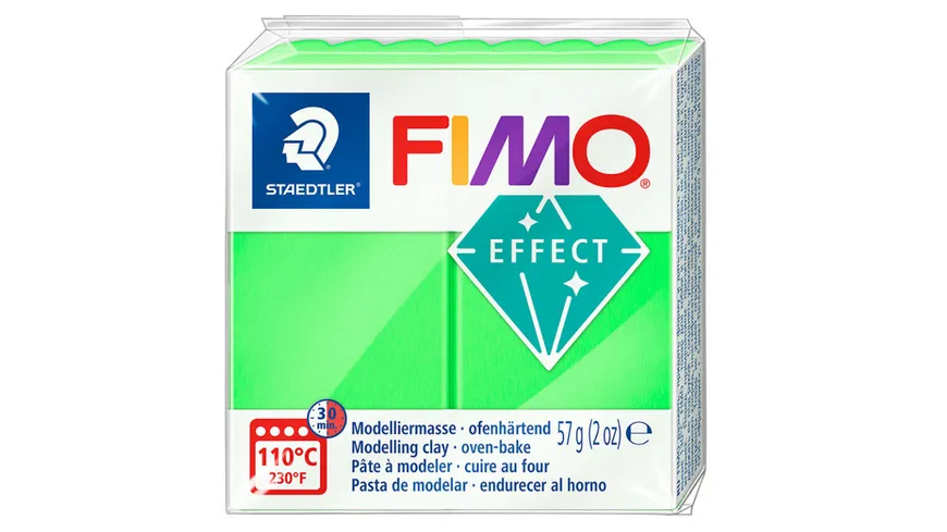 STAEDTLER Modelliermasse FIMO® effect neon grün 57 g