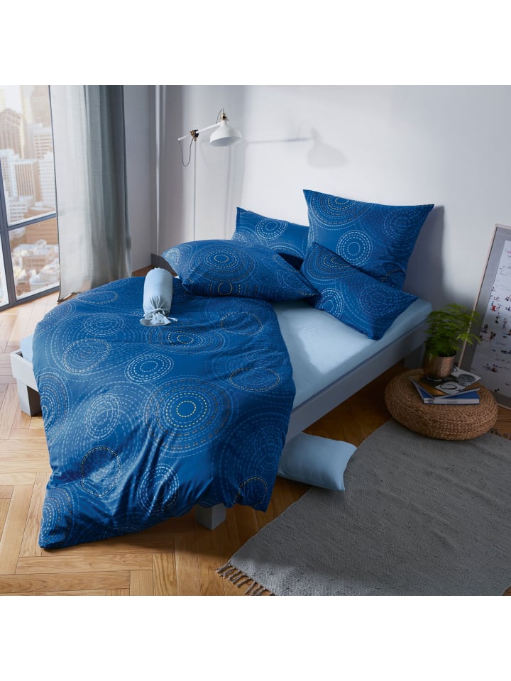 Erwin Müller Mako-Satin Bettwäsche in dunkelblau günstig kaufen