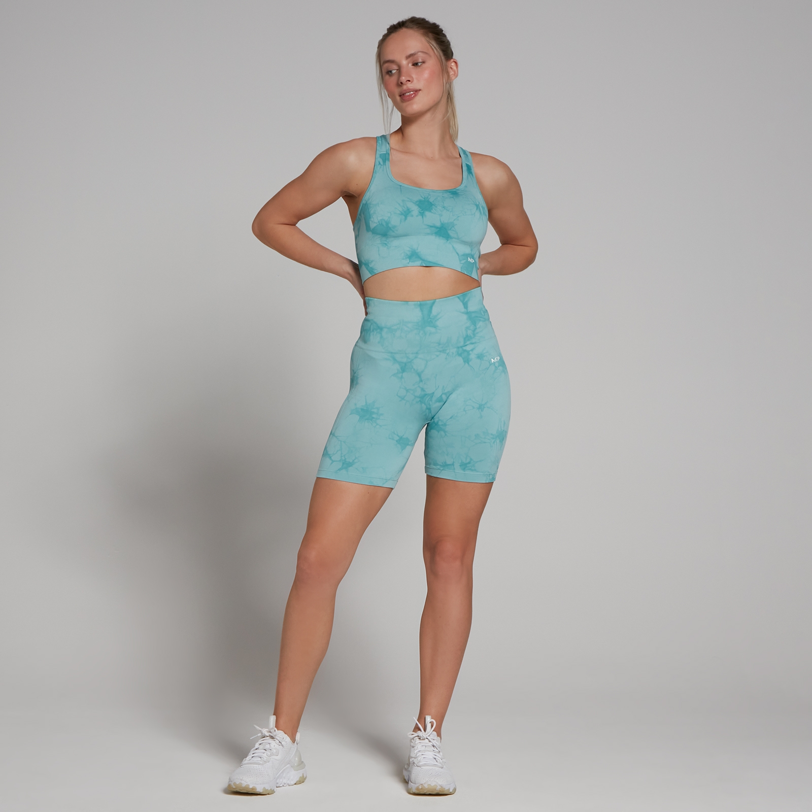 Cycliste sans coutures MP Shape pour femmes – Tie-dye bleu foncé