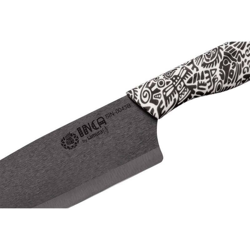 Samura Inca mit schwarzer Keramikklinge, Nakiri Messer 16,5 cm.