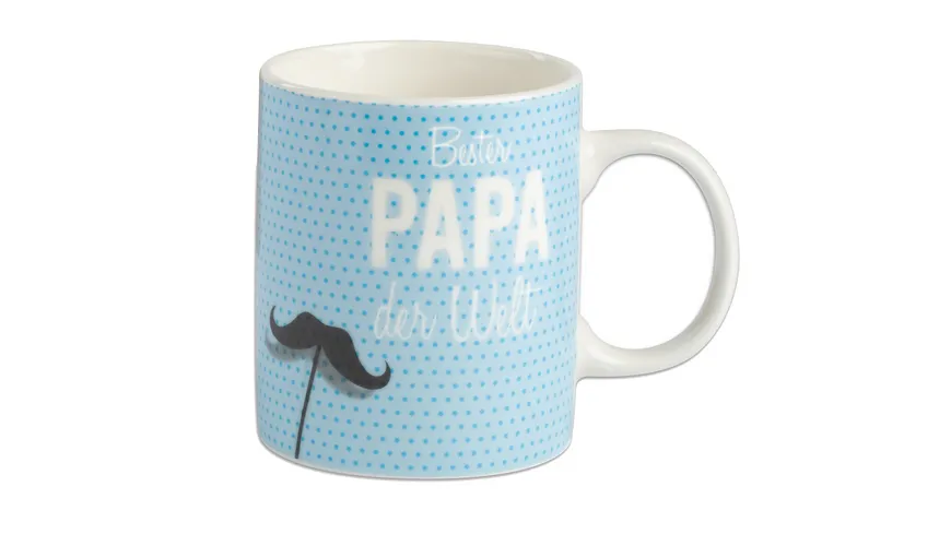 p os Kaffeebecher Bester Papa hellblau