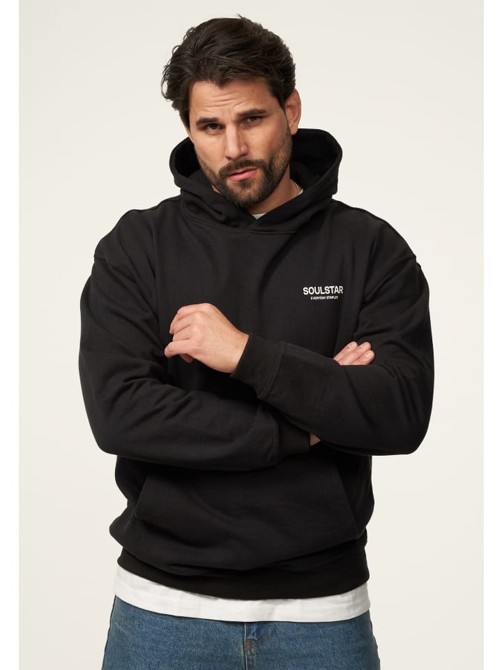 SOULSTAR Kapuzenpullover - S2TSU Heavy Oversize Blank Hoodie in Black Washed günstig kaufen