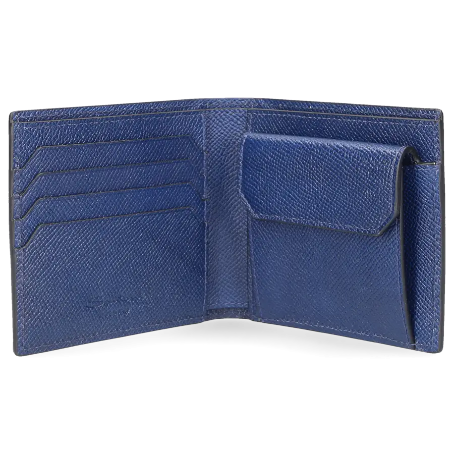Santoni - Santoni Portemonnaie A2376 Kalbsleder blau - blau