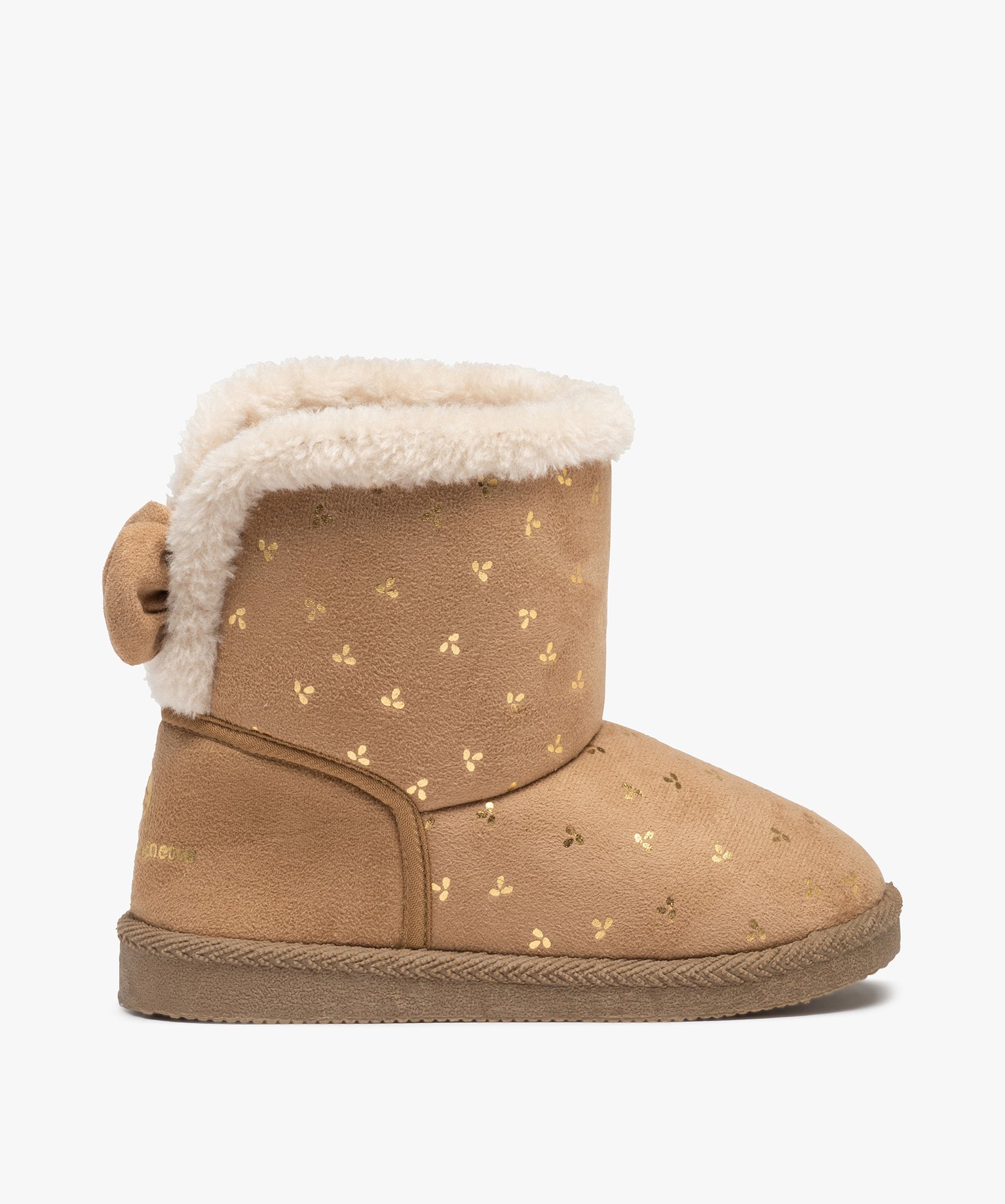 Boots fourrées fille à motifs brillants - LuluCastagnette beige | GEMO