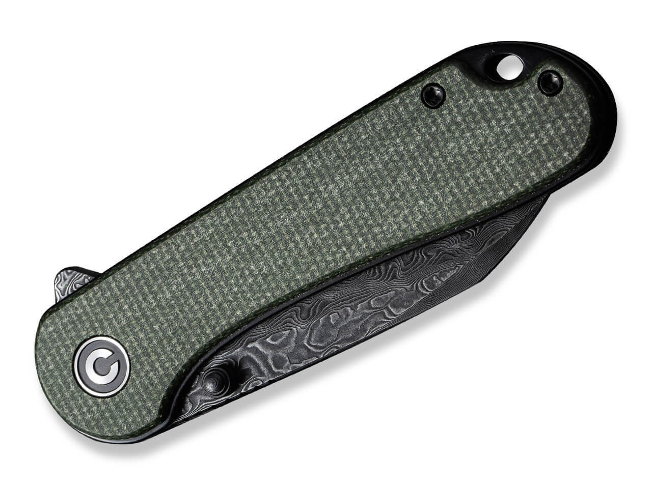 Elementum Micarta Green Damascus